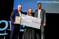 Überreichung des OVE-Energietechnik-Preises 2026 an Fiona Feurstein. Schick.