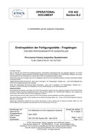 Fragebogen zur Adresse und Kontaktdaten der Fertigungsstätte ausfüllen.
