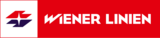 Logo der Wiener Linien auf rotem Hintergrund.