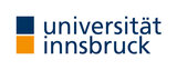 Logo der Universität Innsbruck mit den Farben Blau und Orange.