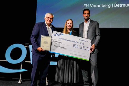 Verleihung des OVE-Energietechnik-Preises an Fiona Feuerstein.
