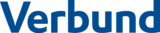 Logo von Verbund in blauer Schrift.