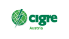 Logo von Cigre Austria mit grünem Schriftzug und Energieblitz.