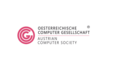 Logo der Österreichischen Computer Gesellschaft mit englischer Übersetzung.