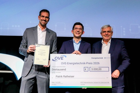 Verleihung des OVE-Energietechnik-Preises 2026 an Patrik Ratheiser.
