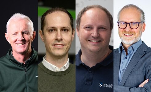 Porträtfotos Helmut Holzer, Paul Stollberger, Ralph Hoch, Felix Strohmeier