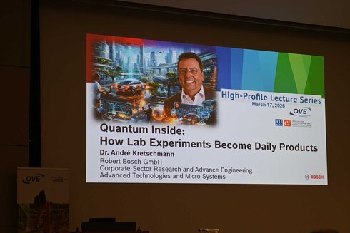 Vortragsankündigung: "Quantum Inside" von Dr. André Kretschmann am 17. März 2026.