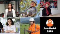 Sechs Frauen als Vorbilder in verschiedenen Berufen für 2026.