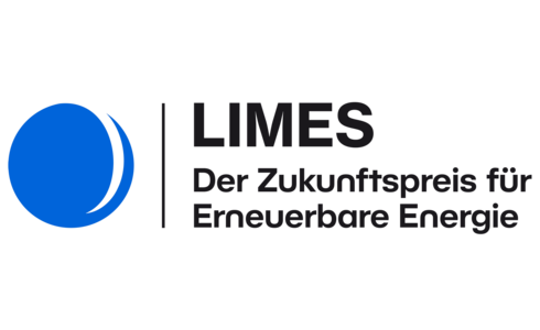 LIMES-Logo mit dem Slogan für erneuerbare Energie.