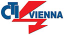 Logo von CTI Vienna mit Blitzsymbol und Schriftzug.
