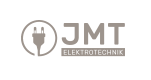 Logo von JMT Elektrotechnik mit einem Steckdosensymbol.