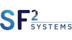 Logo von SF² Systems in blau und schwarz.