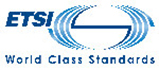 ETSI-Logo mit dem Slogan "World Class Standards".